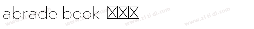 abrade book字体转换